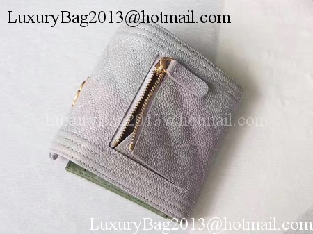 Chanel Matelasse Bi-Fold Wallet Grey Cannage Patterns A48980 Gold Chanel Matelasse Bi-Fold Wallet Grey Cannage Patterns A48980 Gold