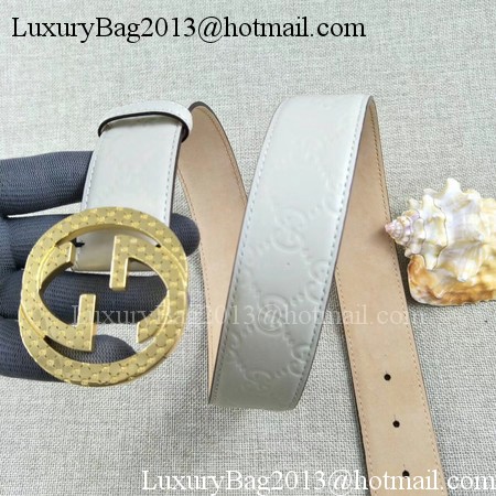 Gucci 38mm Leather Belt GG57099 OffWhite Gucci 38mm Leather Belt GG57099 OffWhite