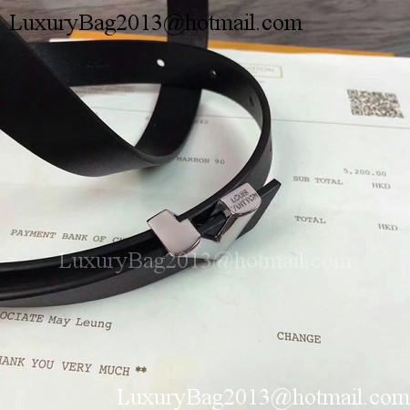 Louis Vuitton 20mm Leather Belt M9309 Black Louis Vuitton 20mm Leather Belt M9309 Black