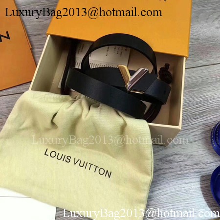 Louis Vuitton 20mm Leather Belt M9309 Black Louis Vuitton 20mm Leather Belt M9309 Black