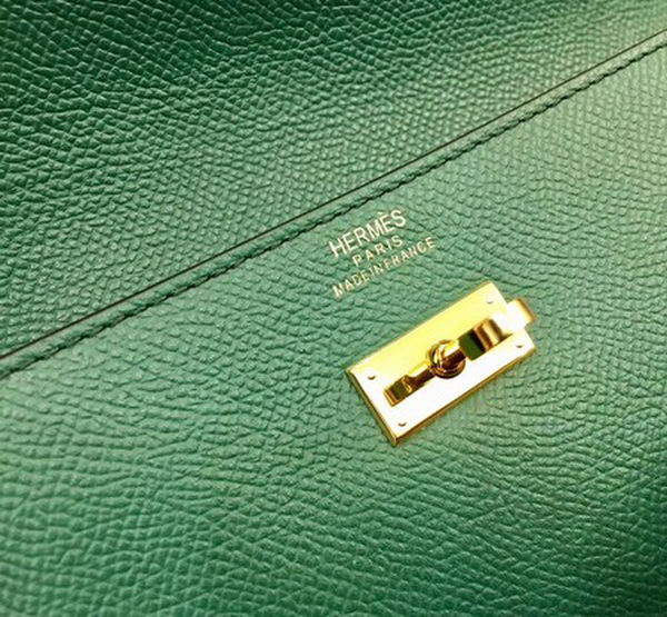 Hermes Kelly Epsom Leather Wallet H4086 Green Hermes Kelly Epsom Leather Wallet H4086 Green