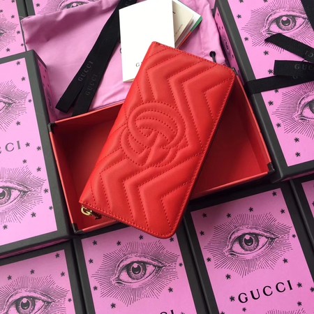 Gucci GG Marmont Zip Around Wallet 443123 Red Gucci GG Marmont Zip Around Wallet 443123 Red