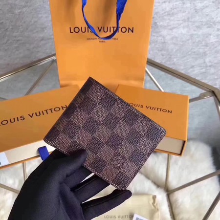 Louis Vuitton Damier Ebene Canvas MULTIPLE WALLET N60895 Louis Vuitton Damier Ebene Canvas MULTIPLE WALLET N60895