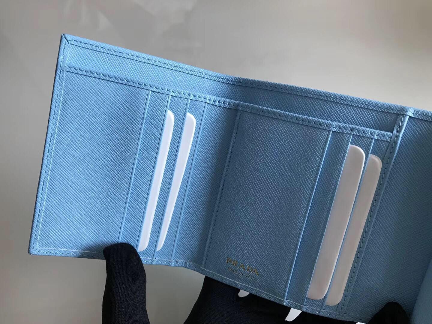 Prada Saffiano Leather Tri-Fold Wallet 1MH524 Prada Saffiano Leather Tri-Fold Wallet 1MH524