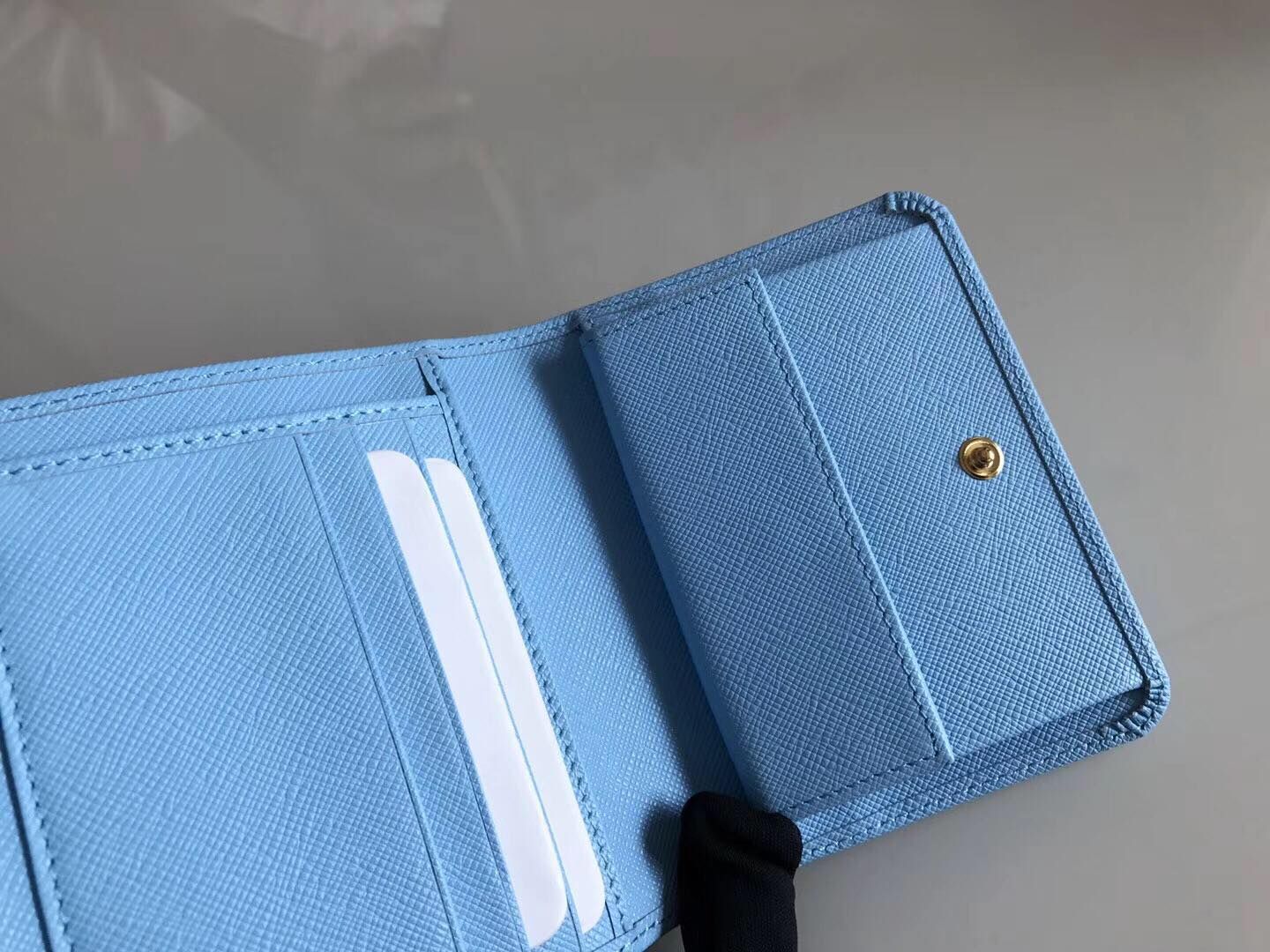 Prada Saffiano Leather Tri-Fold Wallet 1MH524 Prada Saffiano Leather Tri-Fold Wallet 1MH524