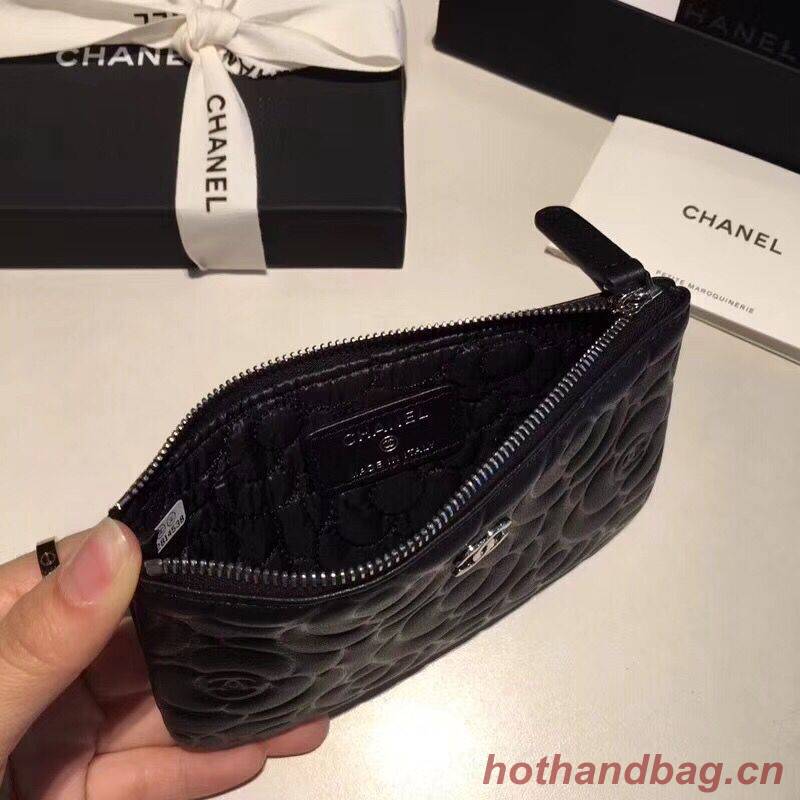 Chanel Sheepskin Leather 2256 Wallet Black Chanel Sheepskin Leather 2256 Wallet Black