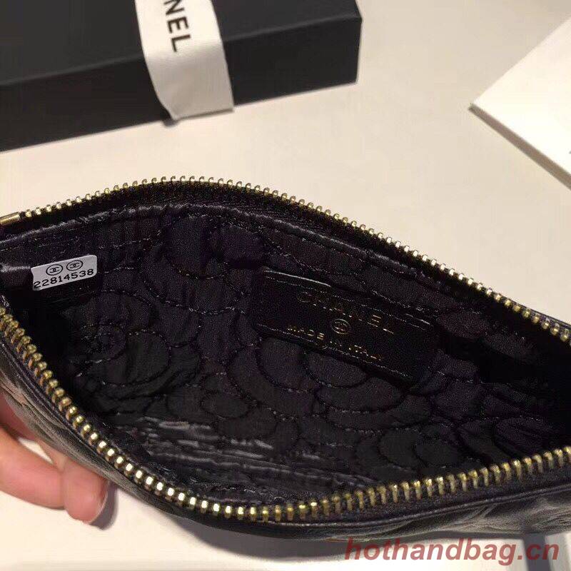 Chanel Sheepskin Leather 2256 Wallet Black Chanel Sheepskin Leather 2256 Wallet Black