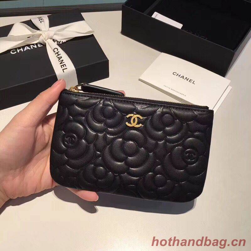 Chanel Sheepskin Leather 2256 Wallet Black Chanel Sheepskin Leather 2256 Wallet Black