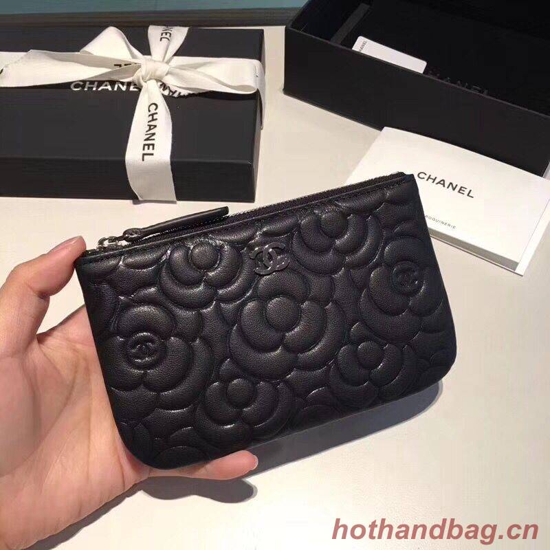 Chanel Sheepskin Leather 2256 Wallet Black Chanel Sheepskin Leather 2256 Wallet Black