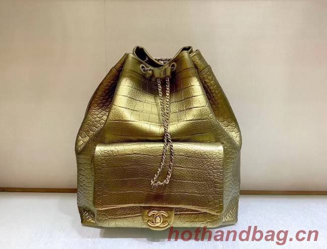 Chanel Original Leather Backpack AS0800 Gold