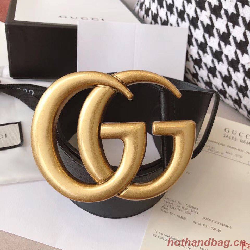 Gucci Original Calf Leather 7CM Belt 68884C Black Gucci Original Calf Leather 7CM Belt 68884C Black