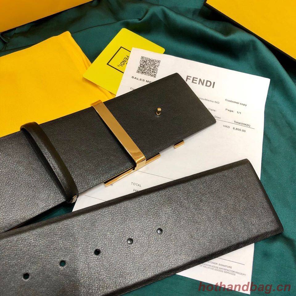 Fendi Leather Belt F2369 Black Fendi Leather Belt F2369 Black