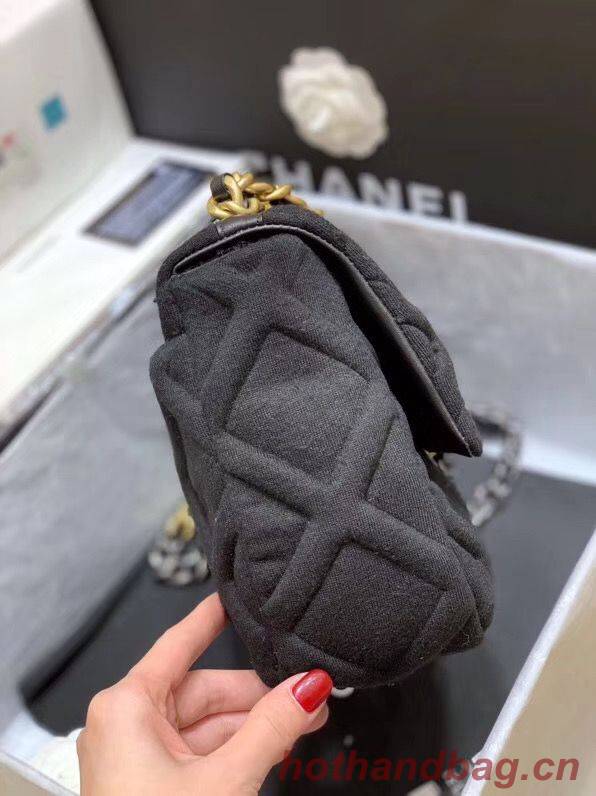 CHANEL 19 Flap Bag AS1160 AS1161 AS1162 Black