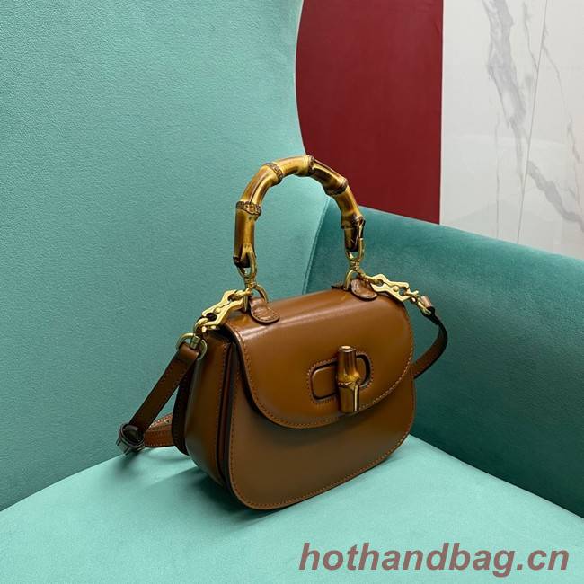Gucci Mini top handle bag with Bamboo 686864 brown