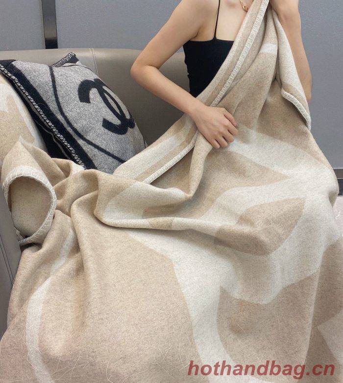 CHANEL Merino Wool Cashmere CC Throw Blanket CHB00004 CHANEL Merino Wool Cashmere CC Throw Blanket CHB00004