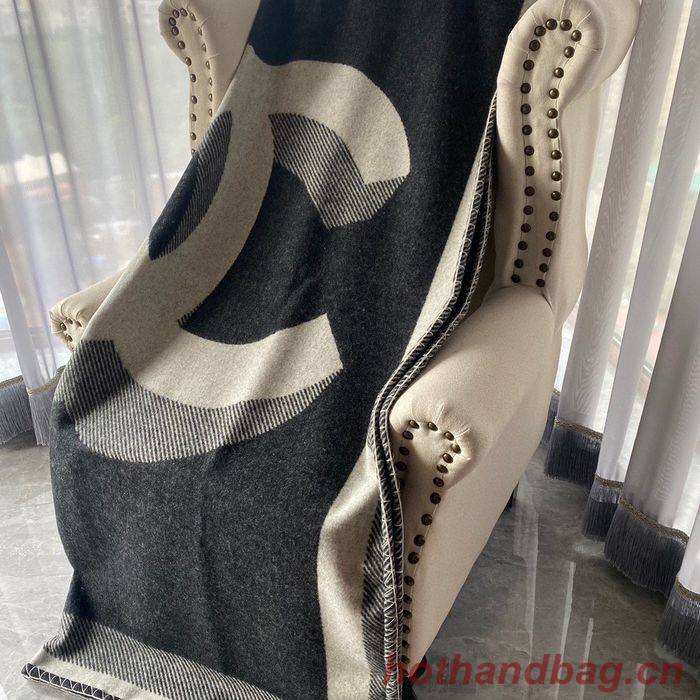 CHANEL Merino Wool Cashmere CC Throw Blanket CHB00005 CHANEL Merino Wool Cashmere CC Throw Blanket CHB00005
