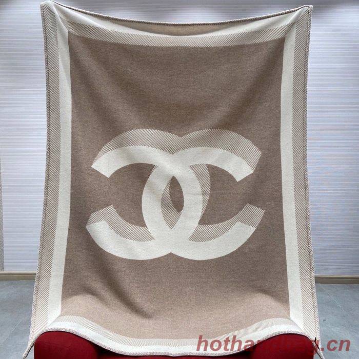 CHANEL Merino Wool Cashmere CC Throw Blanket CHB00006 CHANEL Merino Wool Cashmere CC Throw Blanket CHB00006