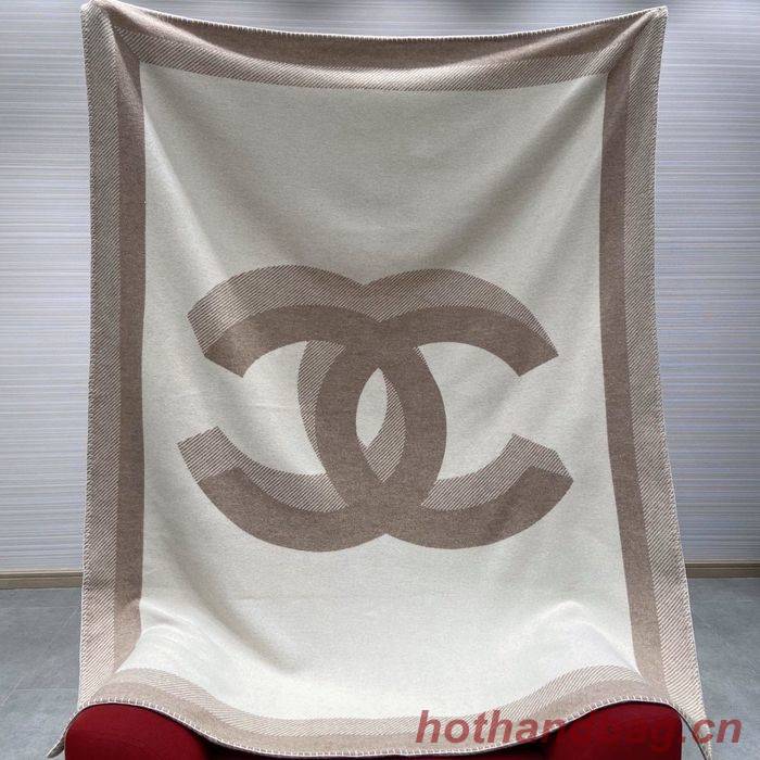 CHANEL Merino Wool Cashmere CC Throw Blanket CHB00006 CHANEL Merino Wool Cashmere CC Throw Blanket CHB00006