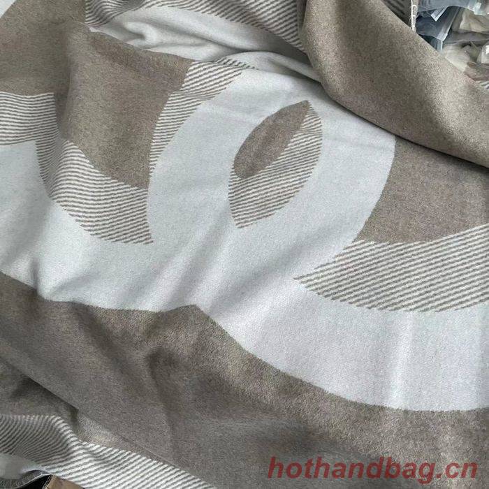 CHANEL Merino Wool Cashmere CC Throw Blanket CHB00006 CHANEL Merino Wool Cashmere CC Throw Blanket CHB00006