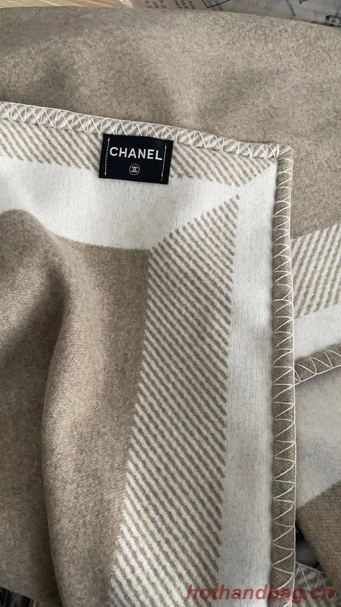 CHANEL Merino Wool Cashmere CC Throw Blanket CHB00006 CHANEL Merino Wool Cashmere CC Throw Blanket CHB00006
