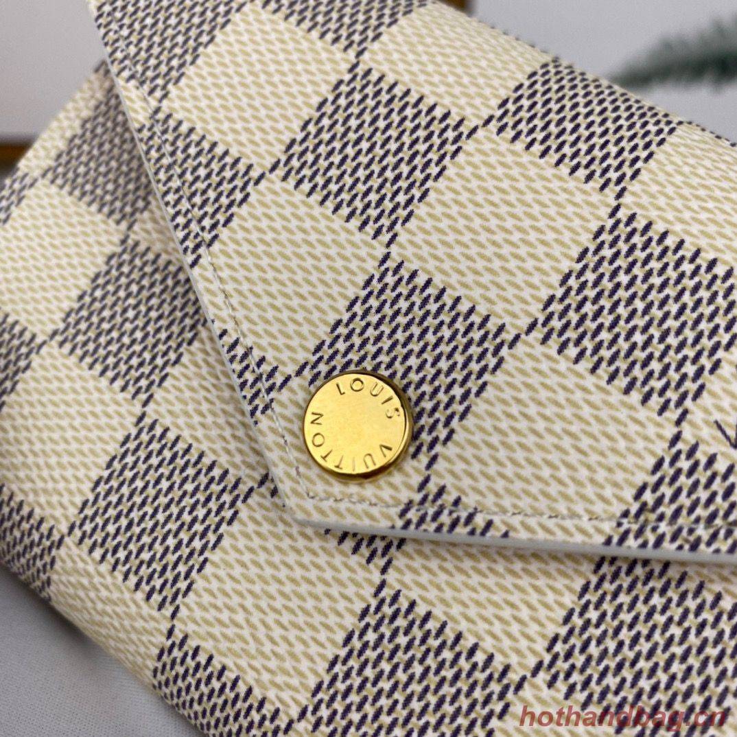 Louis Vuitton Monogram Denim Victorine ZOE WALLET N64022 Pink & Gold-Tone Louis Vuitton Monogram Denim Victorine ZOE WALLET N64022 Pink & Gold-Tone