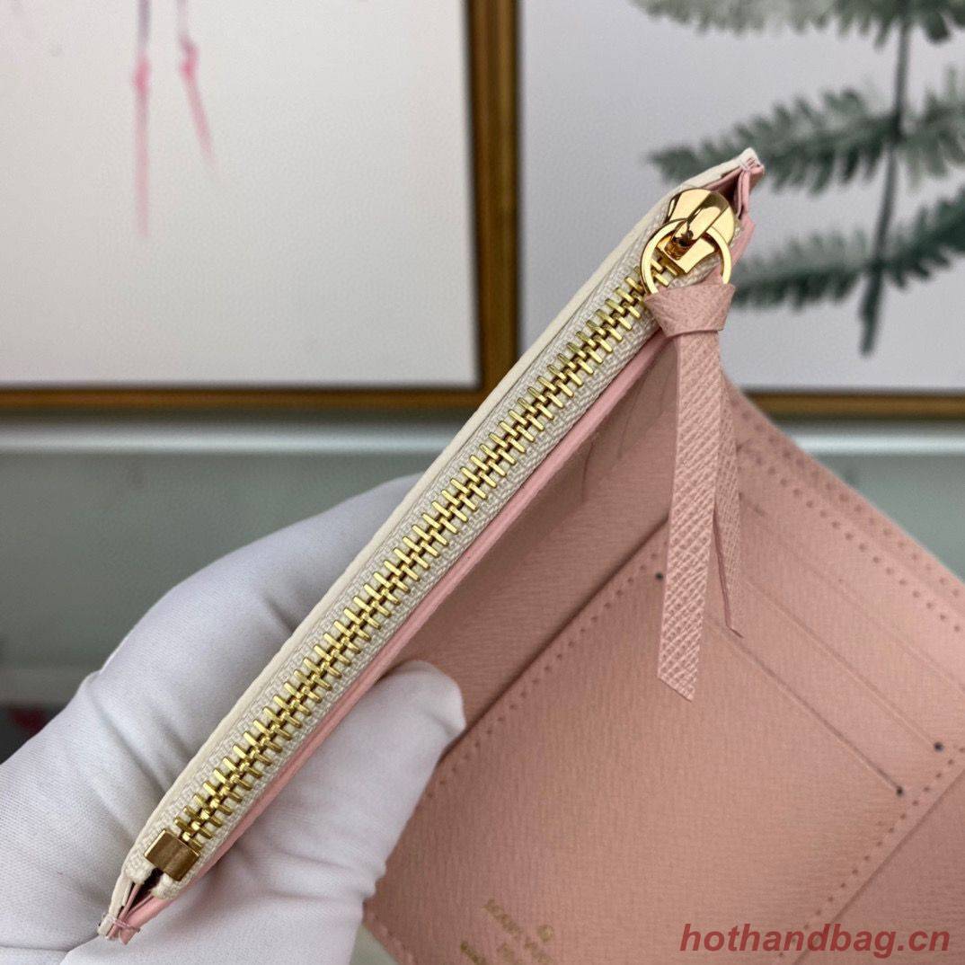 Louis Vuitton Monogram Denim Victorine ZOE WALLET N64022 Pink & Gold-Tone Louis Vuitton Monogram Denim Victorine ZOE WALLET N64022 Pink & Gold-Tone