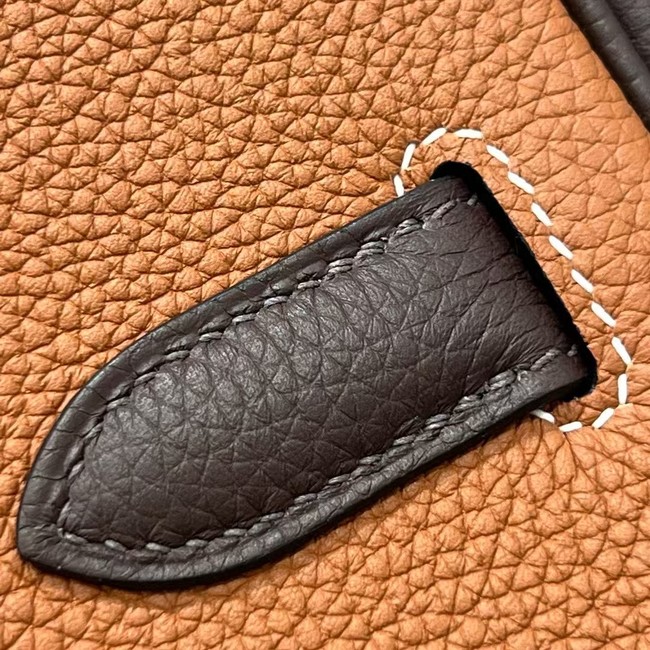 Hermes Birkin Tote Bag Original Togo Leather 6635 camel&coffce