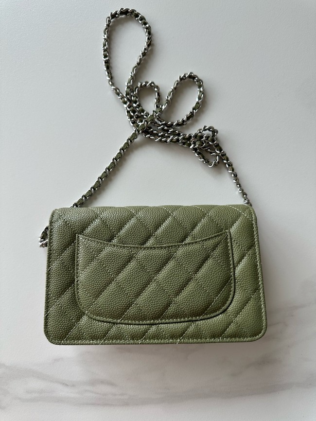 Chanel Classic Wallet On Chain Grained Calfskin AP4241-2