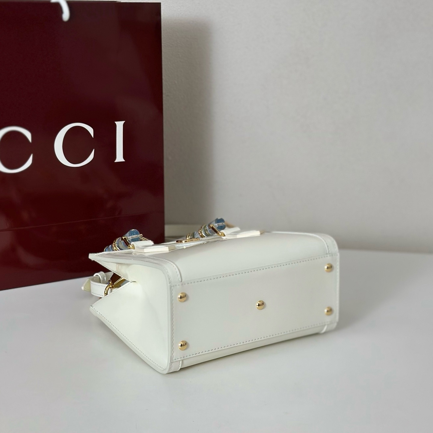 Gucci Diana small tote bag 832936 white