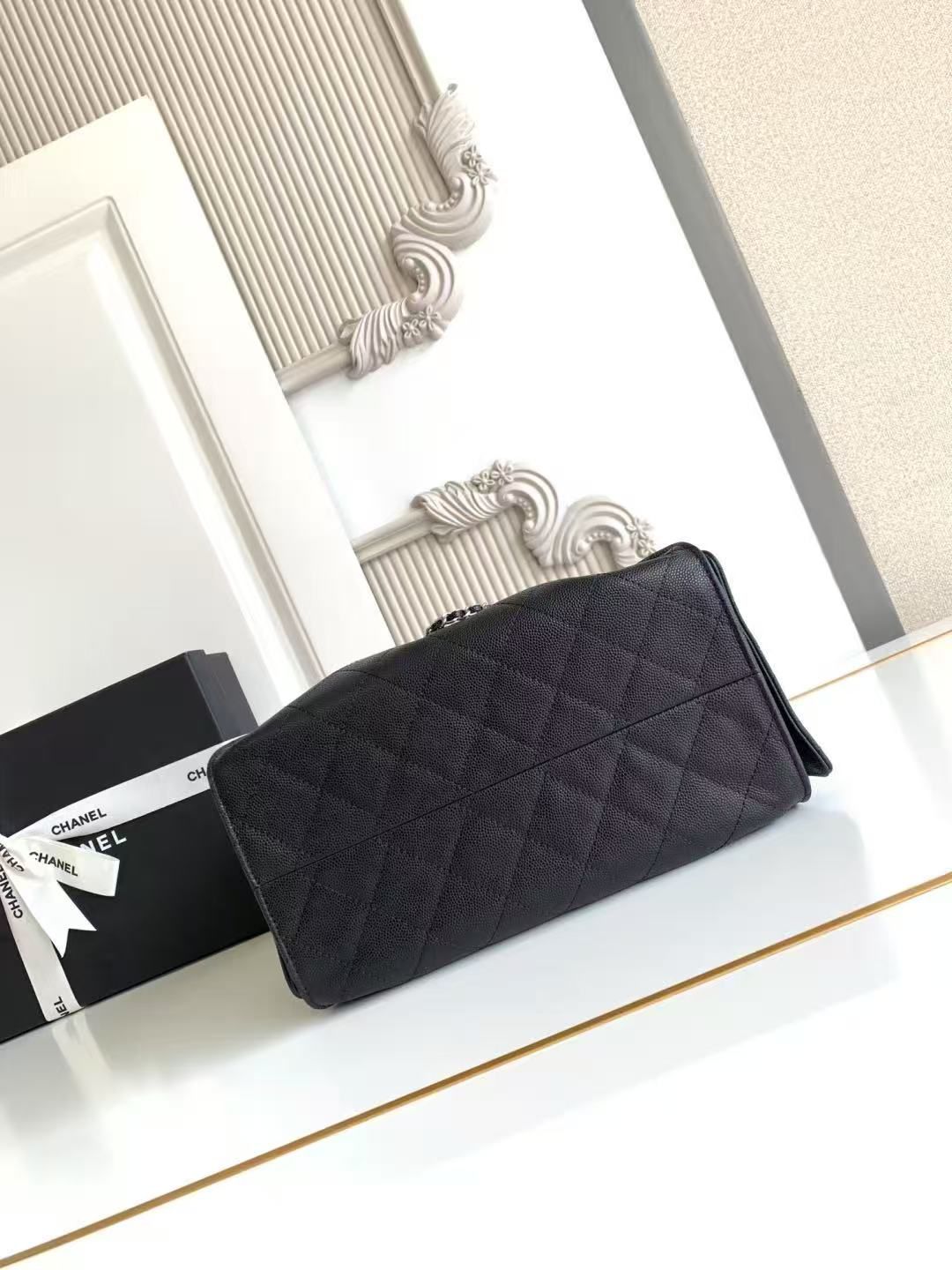 CHANEL 25 SMALL HANDBAG AS5293 Black&Silver-Tone