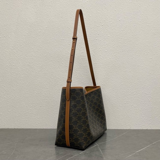 Celine IN TRIOMPHE CANVAS AND CALFSKIN 8875 TAN