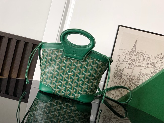Goyard Calfskin Leather Tote Bag PM 00249 green