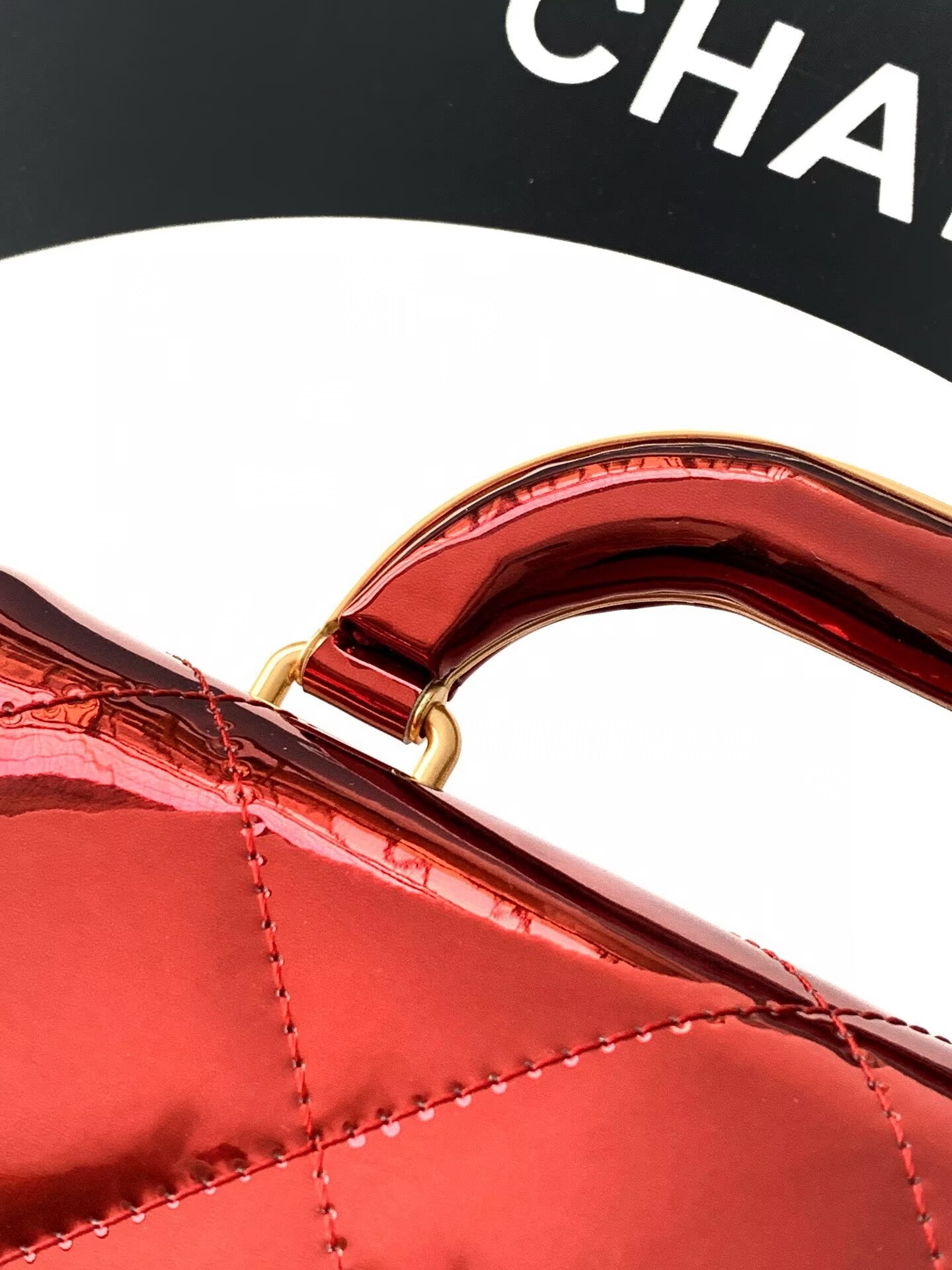 Chanel 25K Original Patent Leather Top Handle Bag A6320 Wine Chanel 25K Original Patent Leather Top Handle Bag A6320 Wine