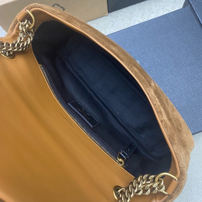 Saint Laurent CALYPSO small in plunged suede 734153 brown