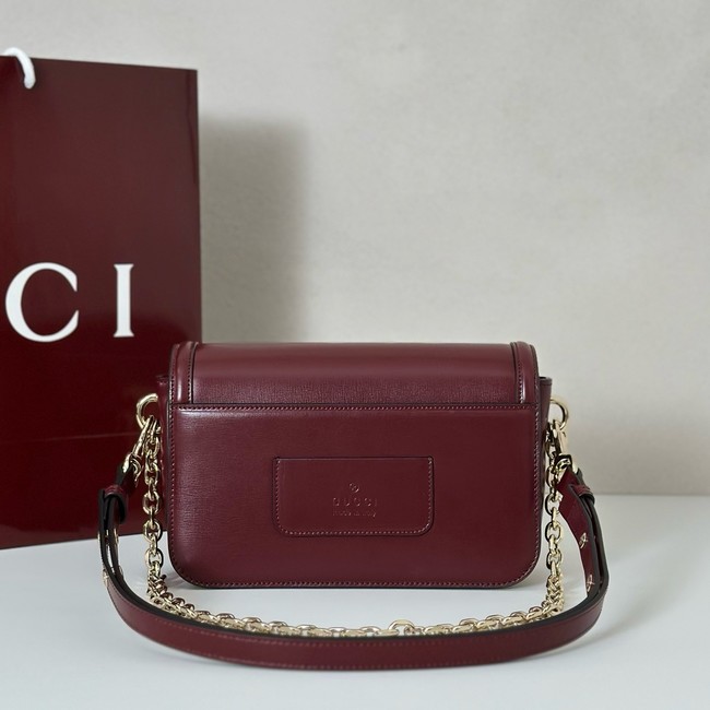 Gucci GG Marmont small shoulder bag 826761 Rosso Ancora red