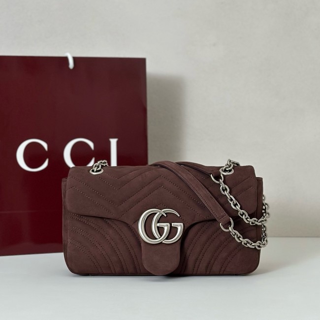 Gucci GG Marmont medium shoulder bag 837267 Dark brown