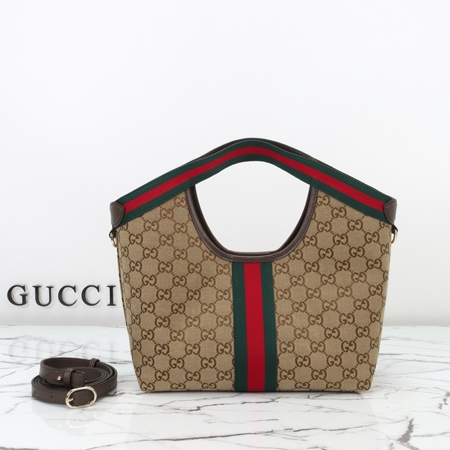 Gucci Giglio small tote bag 860845 beige and brown GG canvas
