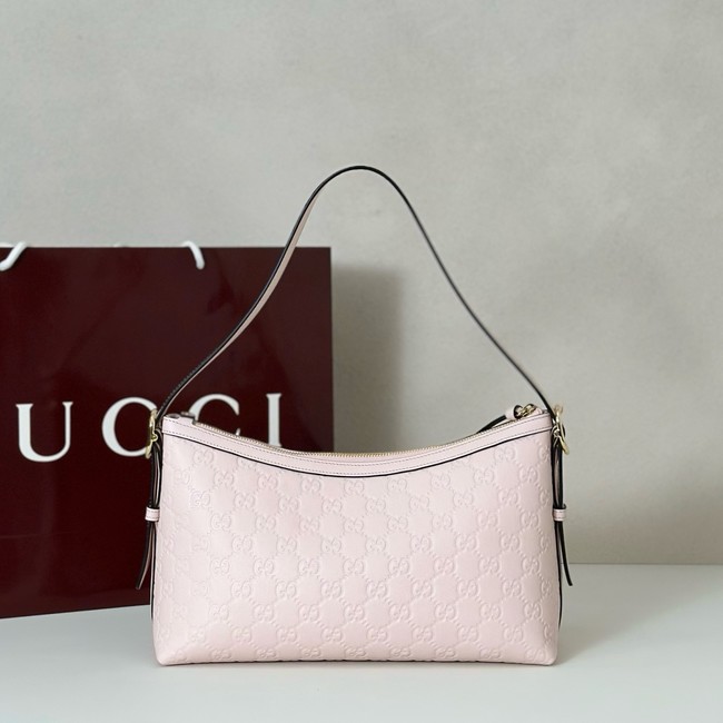 Gucci GG Emblem medium shoulder bag 847449 pink