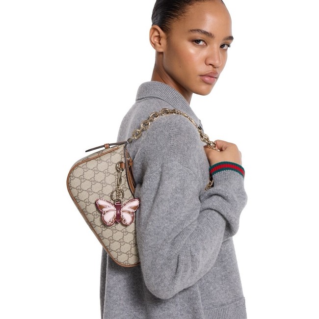 Gucci GG Emblem small shoulder bag 847447 brown