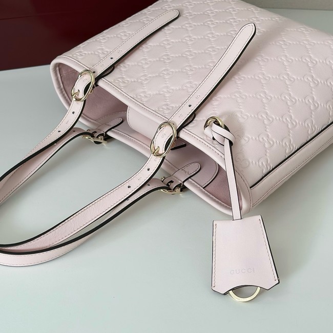 Gucci GG Emblem medium tote bag 847456 pink
