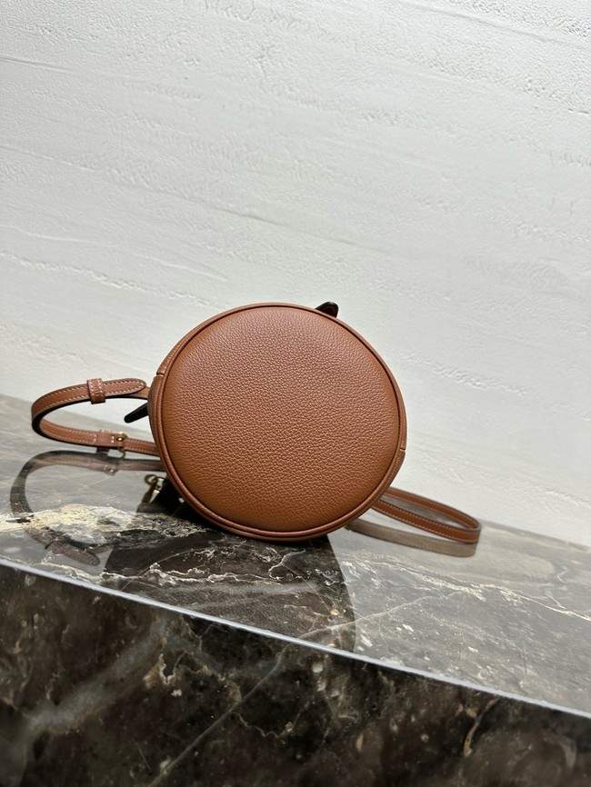 Celine TEEN CLARA BAG IN SUPPLE GRAINED CALFSKIN 121673 tan