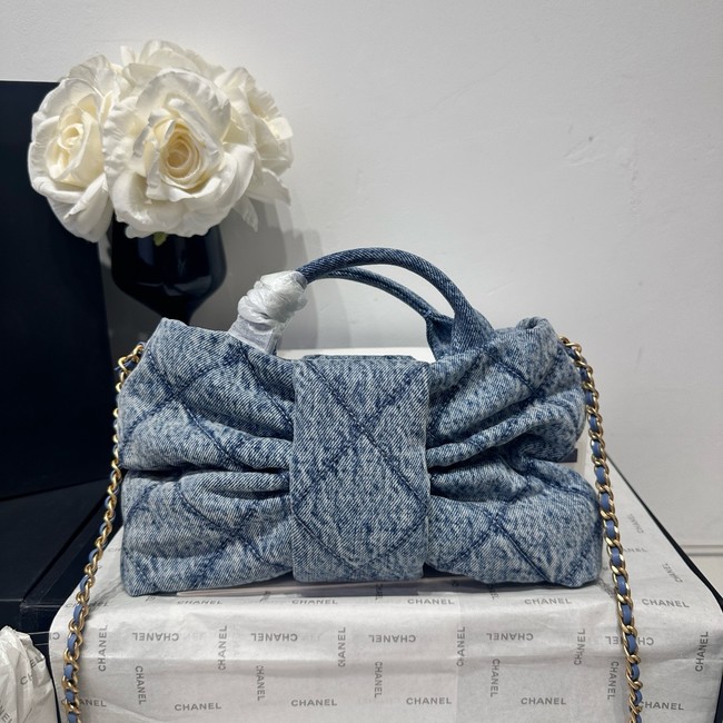 Chanel Denim Mini Bow Bag AS5849 blue