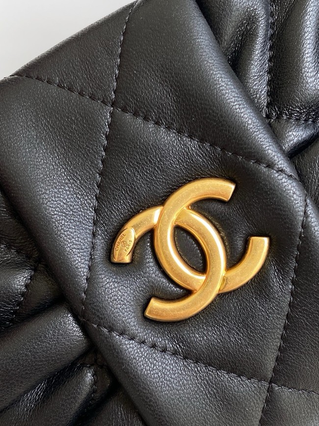 Chanel Shiny Lambskin Mini Bow Bag AS5849 black