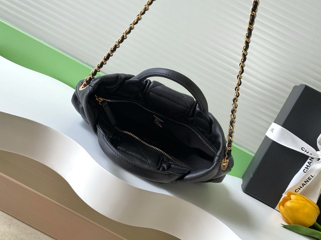 Chanel Shiny Lambskin Mini Bow Bag AS5849 black