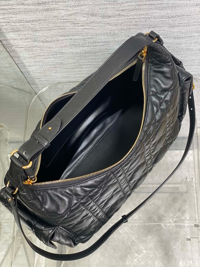 Dior Large D-Dream Bag Macrocannage Lambskin M6322 black