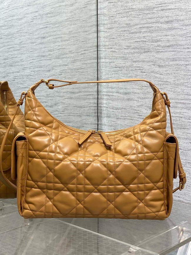 Dior Large D-Dream Bag Macrocannage Lambskin M6322 tan