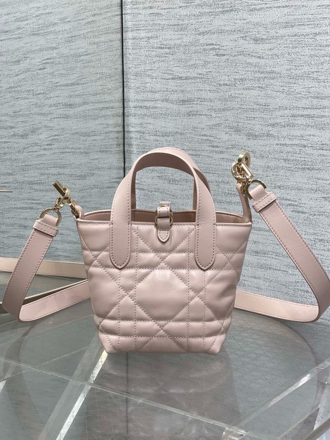 Dior Toujours Vertical Nano Tote Bag Macrocannage Calfskin S6100 pink