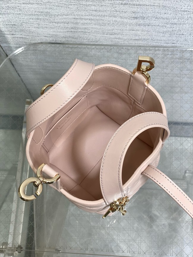 Dior Toujours Vertical Nano Tote Bag Macrocannage Calfskin S6100 pink