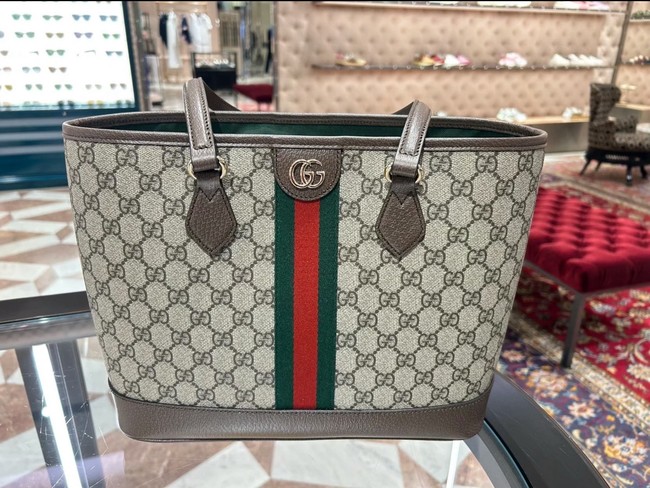 Gucci Ophidia small tote bag 836849 dark brown