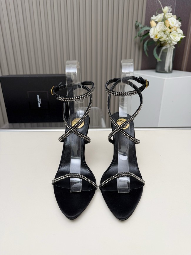Saint Laurent sandals in Calfskin &and rhinestones 27109-7